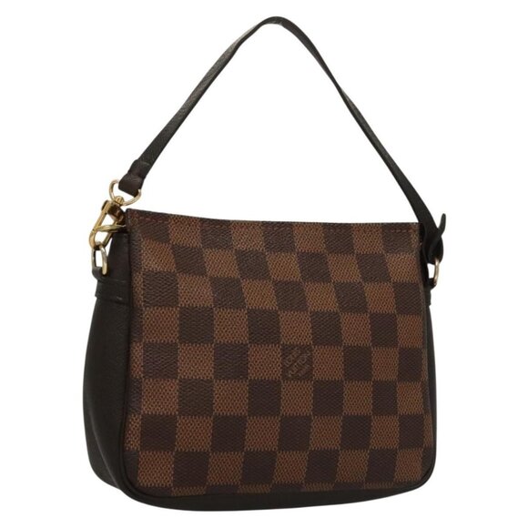 LOUIS VUITTON Damier Ebene Trousse Makeup Pouch N51982 LV Auth 135543 - Picture 1 of 16